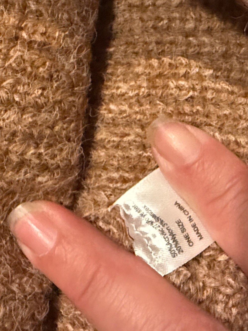 PacSun Unisex Brown Rib Knit Beanie - Picture 3 of 3